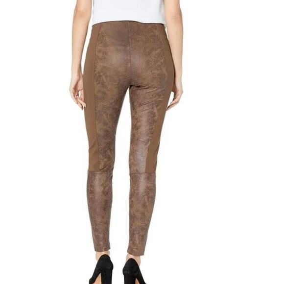 Lysse Trent Ponte Knit Leggings Faux‎ Embossed Suede - Picture 2 of 10